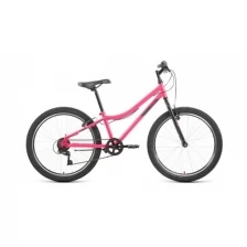Велосипед ALTAIR MTB HT 24 1.0 (24" 6 ск. рост. 12") 2022, розовый/серый, RBK22AL24092