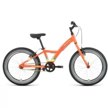 Велосипед горный rigid FORWARD COMANCHE 20 1.0 20" 10,5" оранжевый/желтый RBK22FW20573 2022 г.